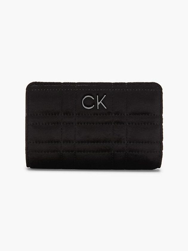 Calvin Klein USA Recycled Velvet Womens Wallet Black 2805349-AU